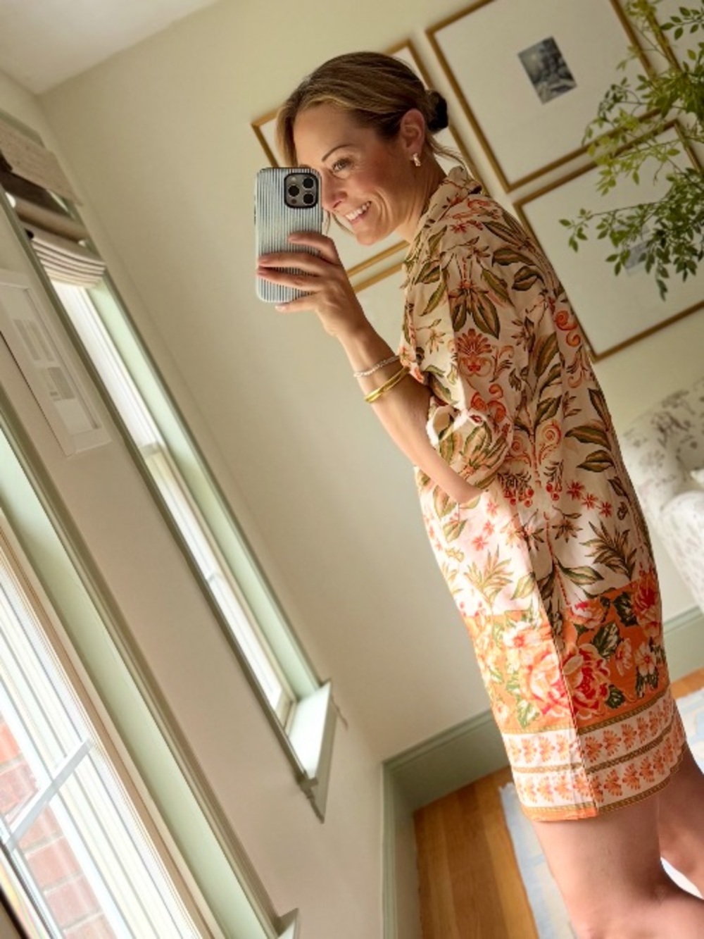 Olivaceous Sienna Garden Shirt Mini Dress